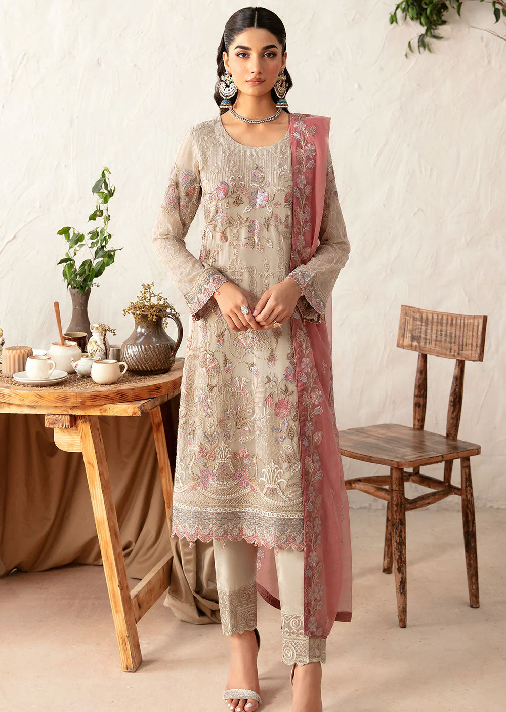 D-1212-R - Readymade - Rangoon by Ramsha Chiffon Collection Vol 12 2024 - Memsaab Online