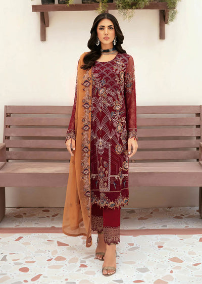 F-2612 - Unstitched - Ramsha Chiffon Collection Vol 26 2024 - Memsaab Online