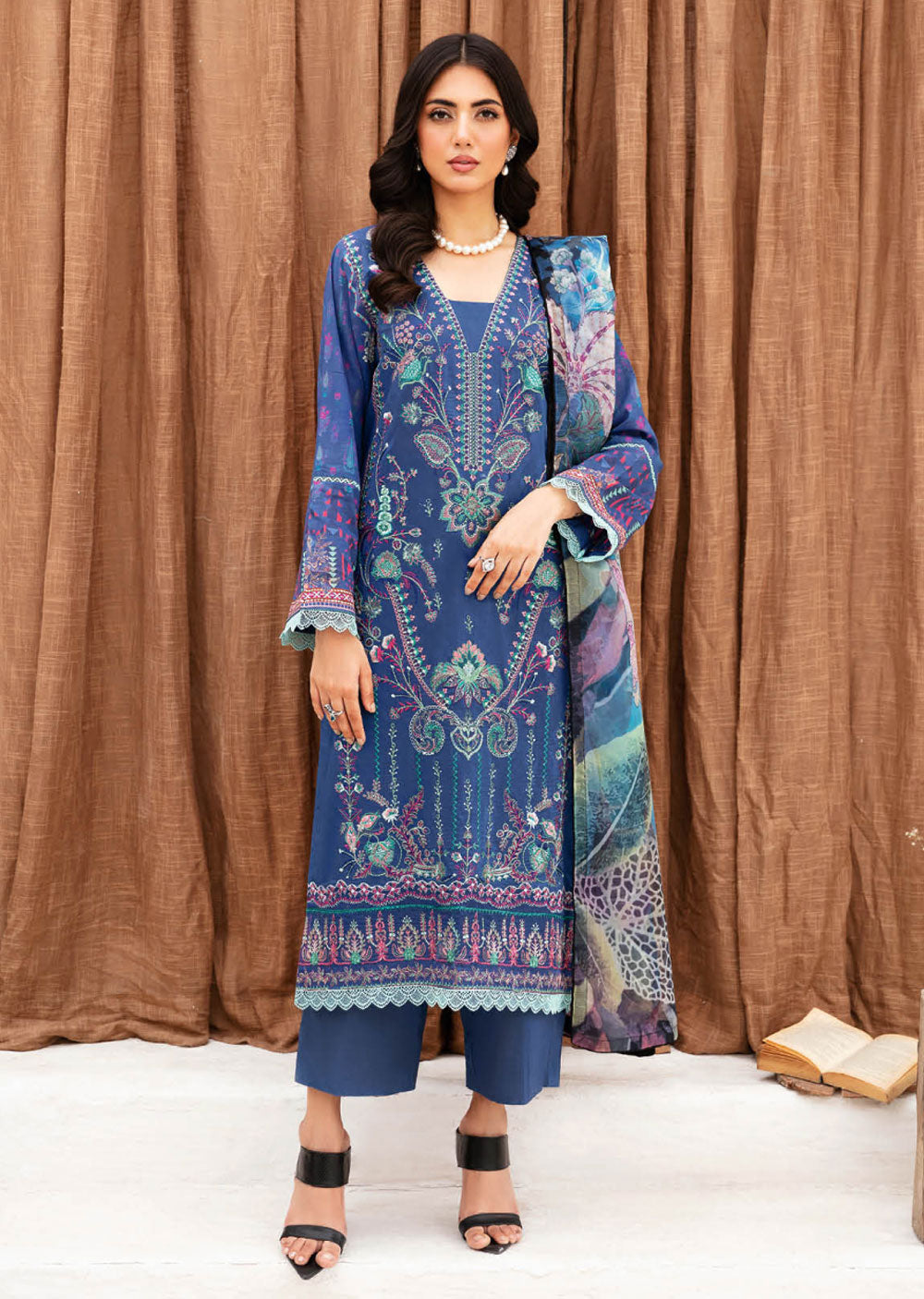 Z-1112 - Unstitched - Ramsha Mashaal Luxury Lawn Vol 11 2024 - Memsaab Online