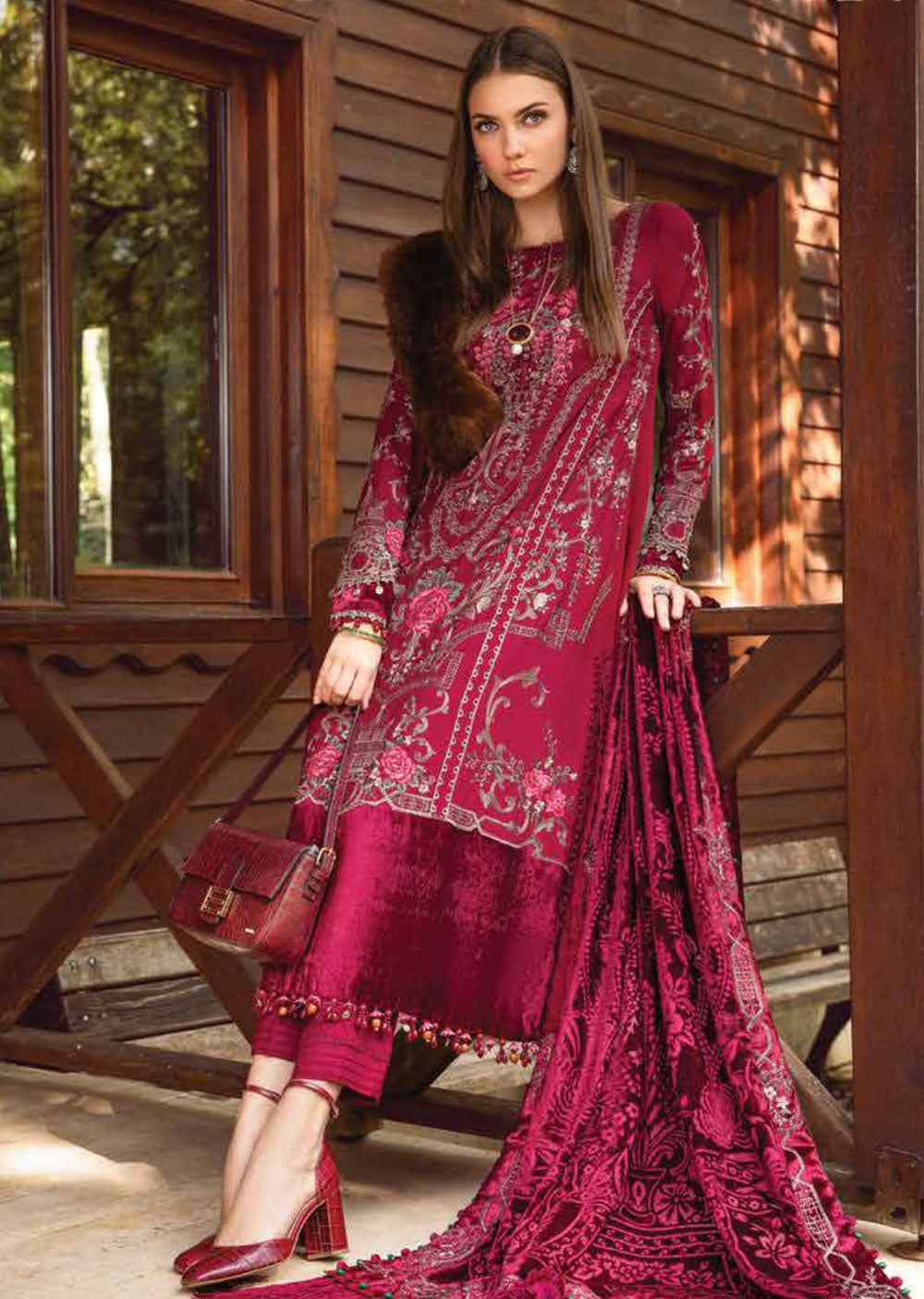 MRBL-12 - Unstitched - Maria B Linen Collection 2023 - Memsaab Online