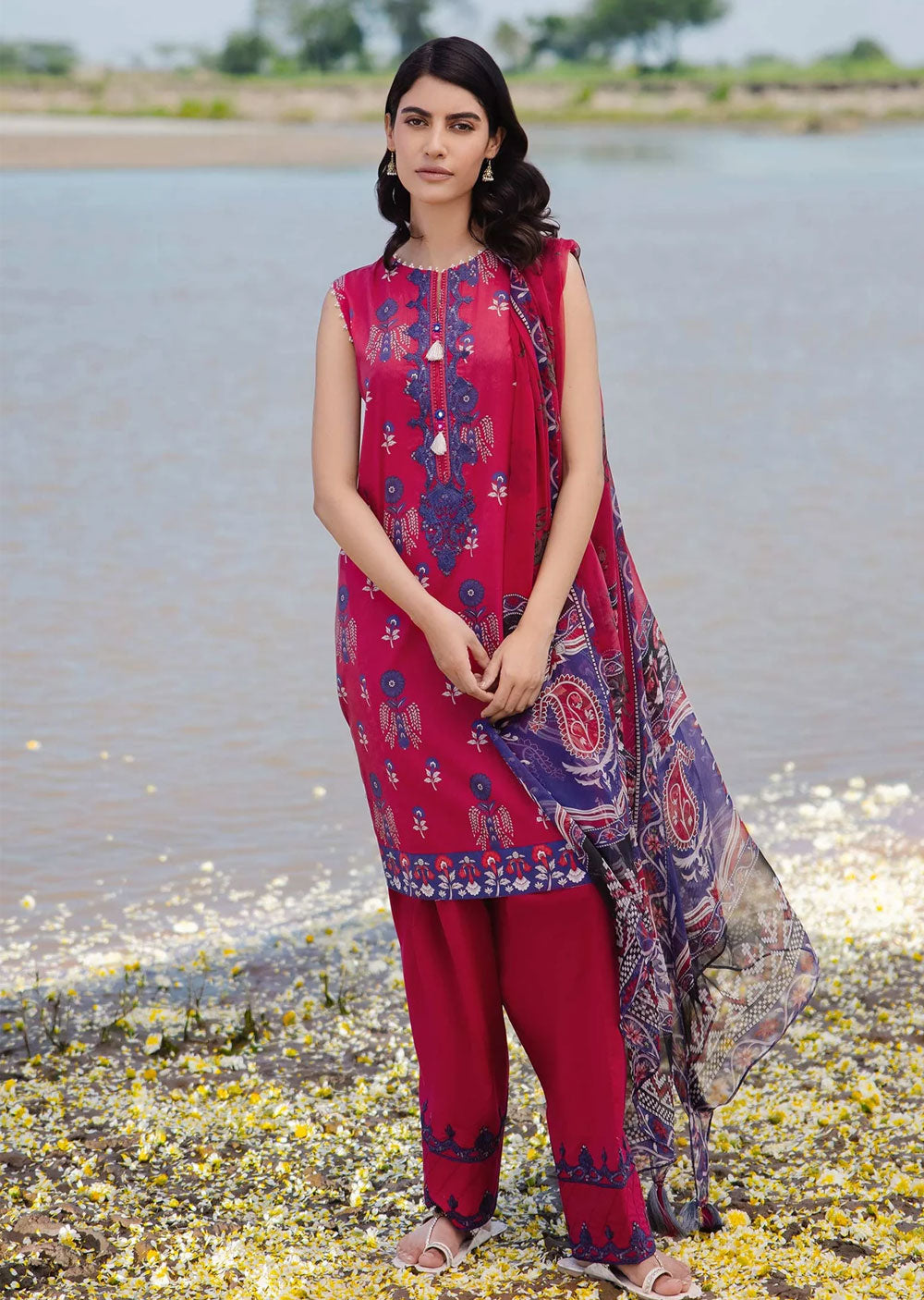 MBCS-412-B - Readymade - Maria B M.Basics Lawn Collection 2024 - Memsaab Online