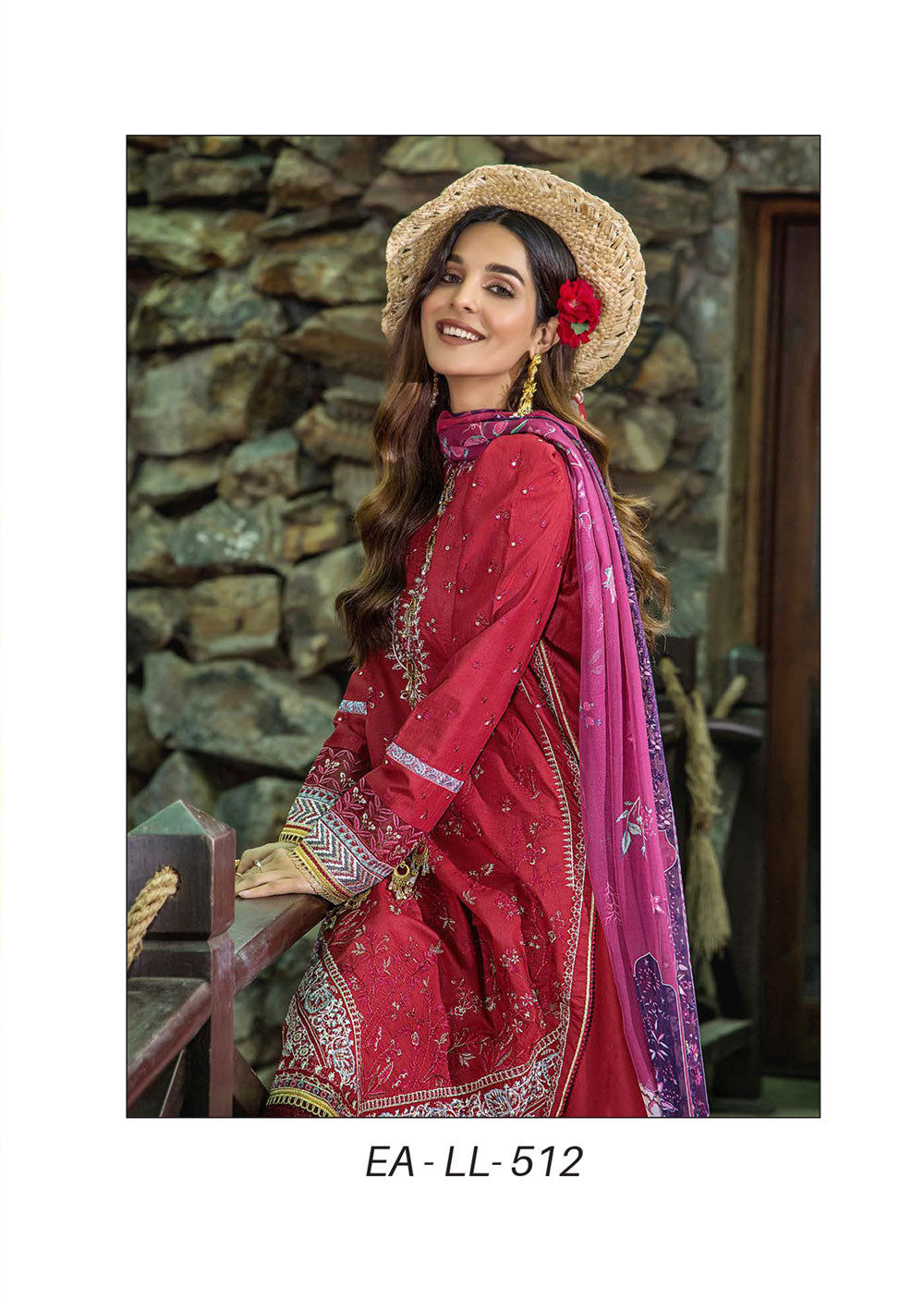 EA-LL-512-R - Readymade - Luxury Lawn Embroidered Collection 2024 - Memsaab Online