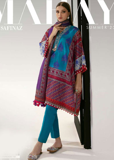 MZN-12-B - Unstitched - Mahay Summer Collection by Sana Safinaz 2023 - Memsaab Online