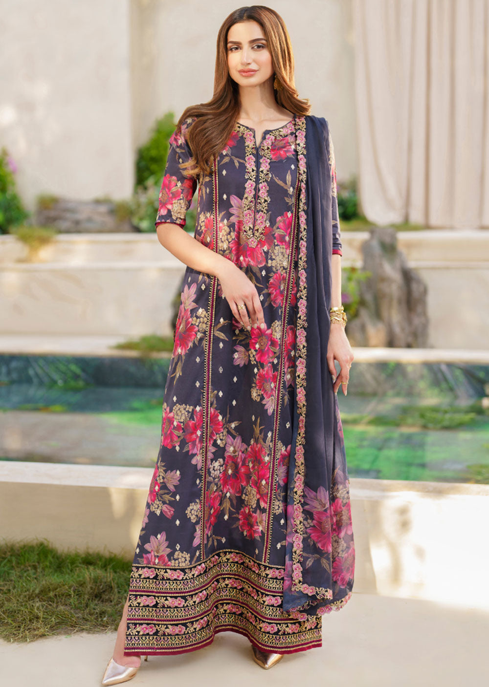 SFL-12 - Unstitched - Festive Lawn Collection by Iznik 2024 - Memsaab Online