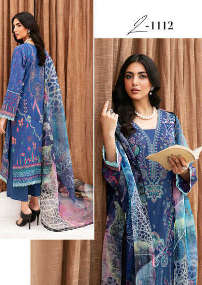 Z-1112-R - Readymade - Ramsha Mashaal Luxury Lawn Vol 11 - Memsaab Online