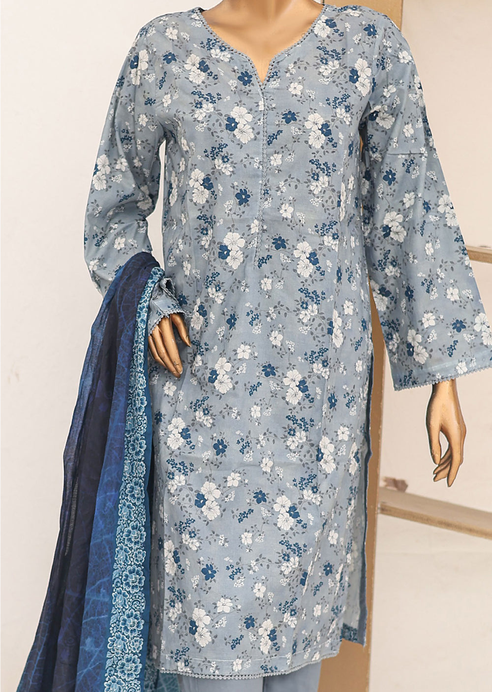 BNS-112 Bin Saeed Printed Cotton Lawn Suits 2024 - Memsaab Online