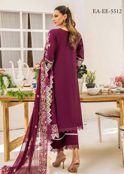 EA-EE-5512-R - Readymade - Embroidered Lawn Collection 2024 - Memsaab Online