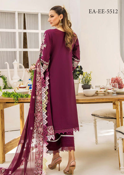 EA-EE-5512 - Unstitched - Eshaisha Eid Edit Lawn Collection 2024 - Memsaab Online