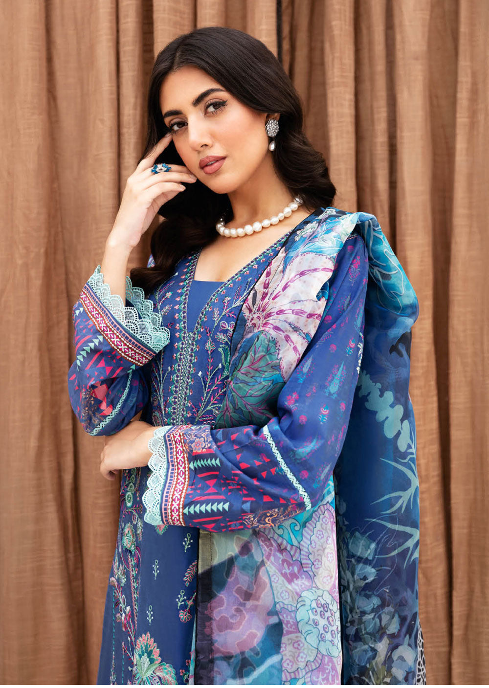 Z-1112 - Unstitched - Ramsha Mashaal Luxury Lawn Vol 11 2024 - Memsaab Online