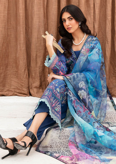 Z-1112-R - Readymade - Ramsha Mashaal Luxury Lawn Vol 11 - Memsaab Online