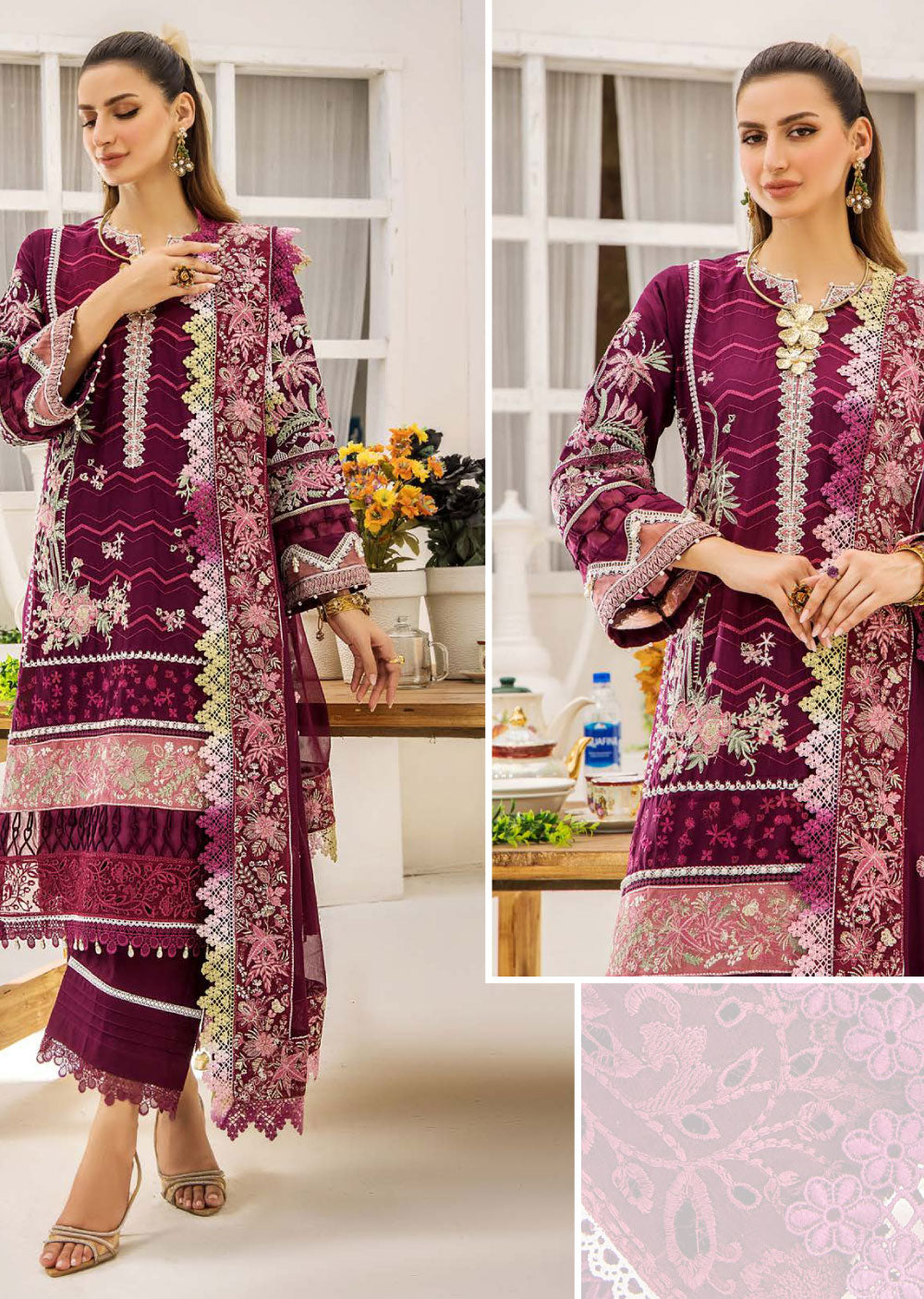 EA-EE-5512-R - Readymade - Embroidered Lawn Collection 2024 - Memsaab Online