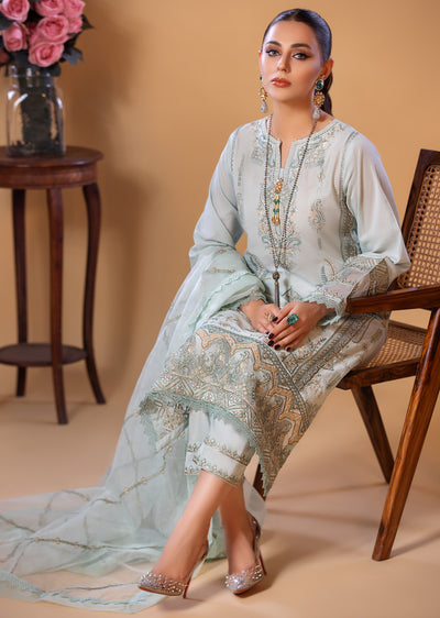 HSS-239 - Readymade Heeras linen Suit - Memsaab Online