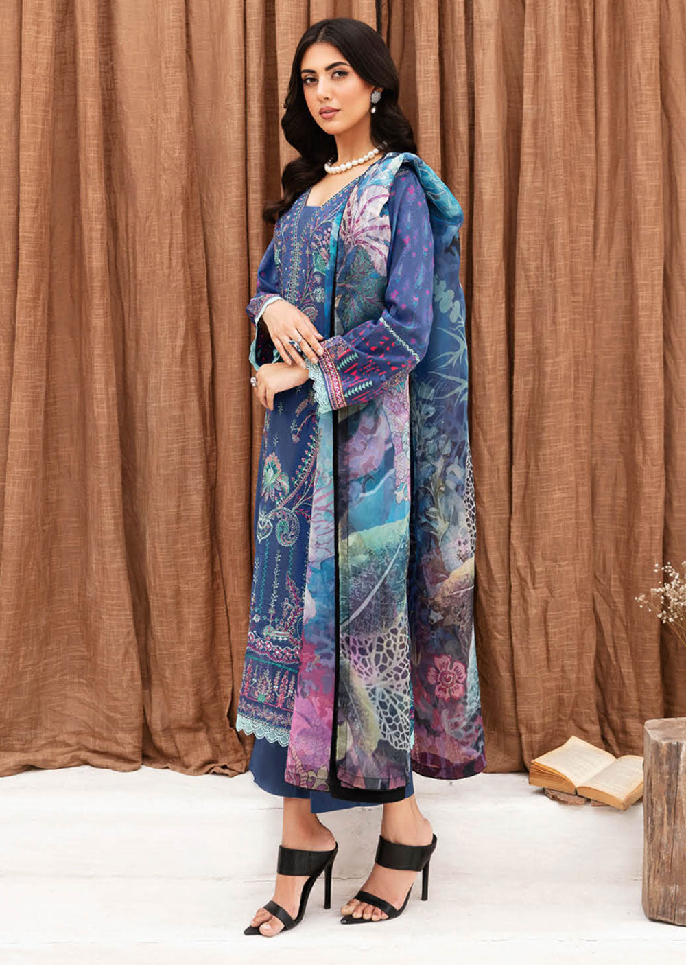 Z-1112 - Unstitched - Ramsha Mashaal Luxury Lawn Vol 11 2024 - Memsaab Online