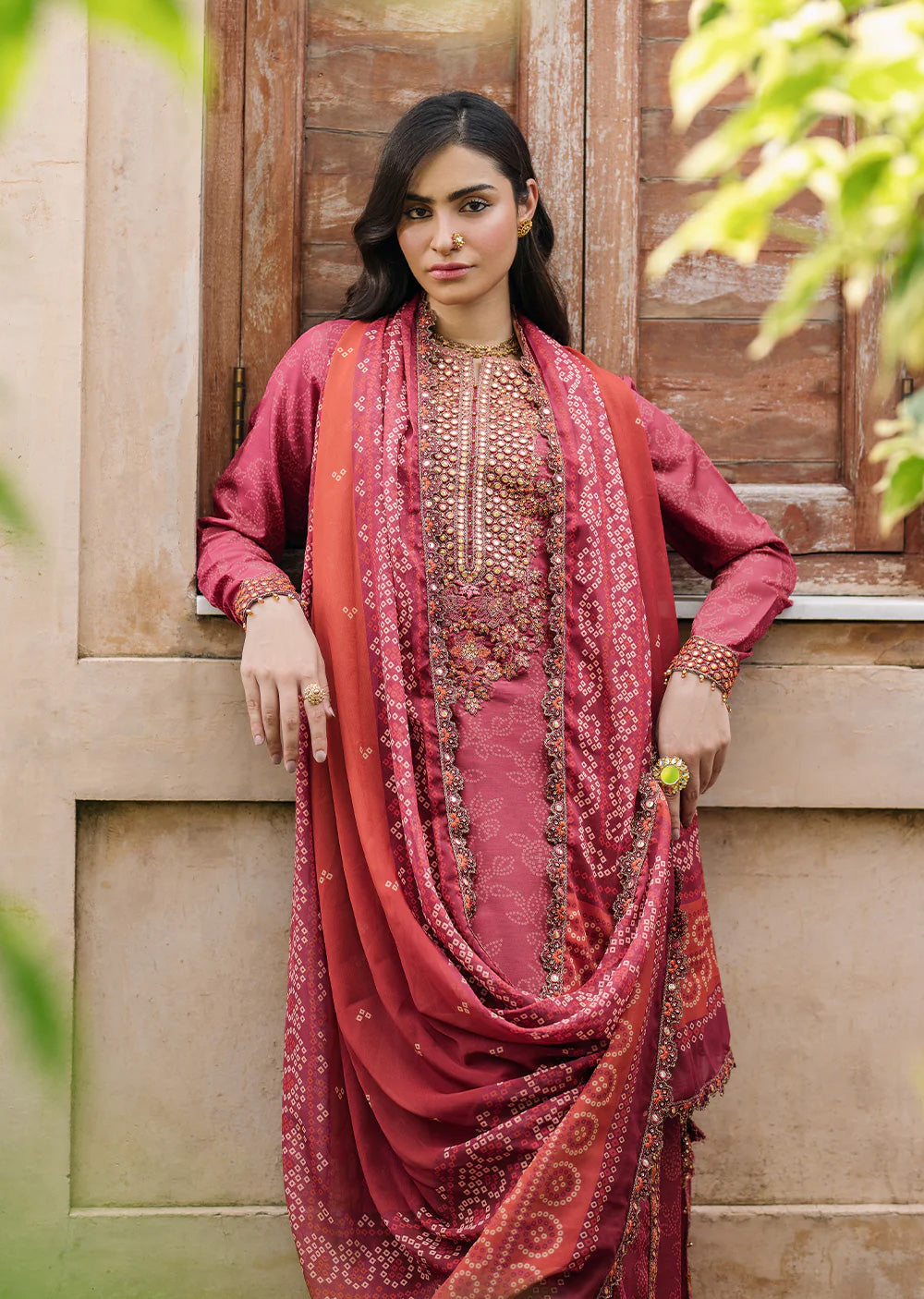 IZKN-12 - Readymade - Bandhani Chiffon Collection by Iznik 2025 - Memsaab Online