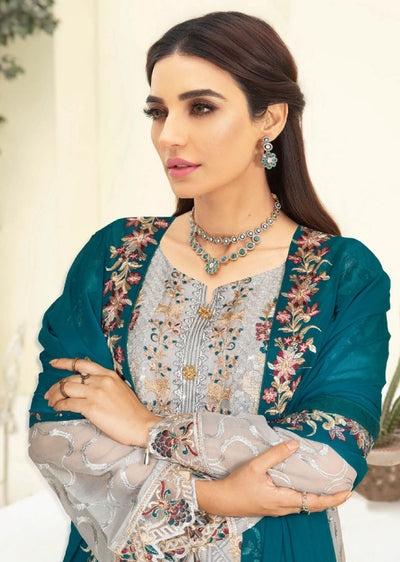 N-1303 - Unstitched - Nayab Weightless Chiffon Collection by Ramsha Vol 03 2023 - Memsaab Online