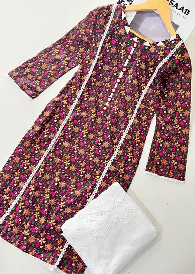 RGZ1306 Readymade Floral Printed Lawn Suit - Memsaab Online