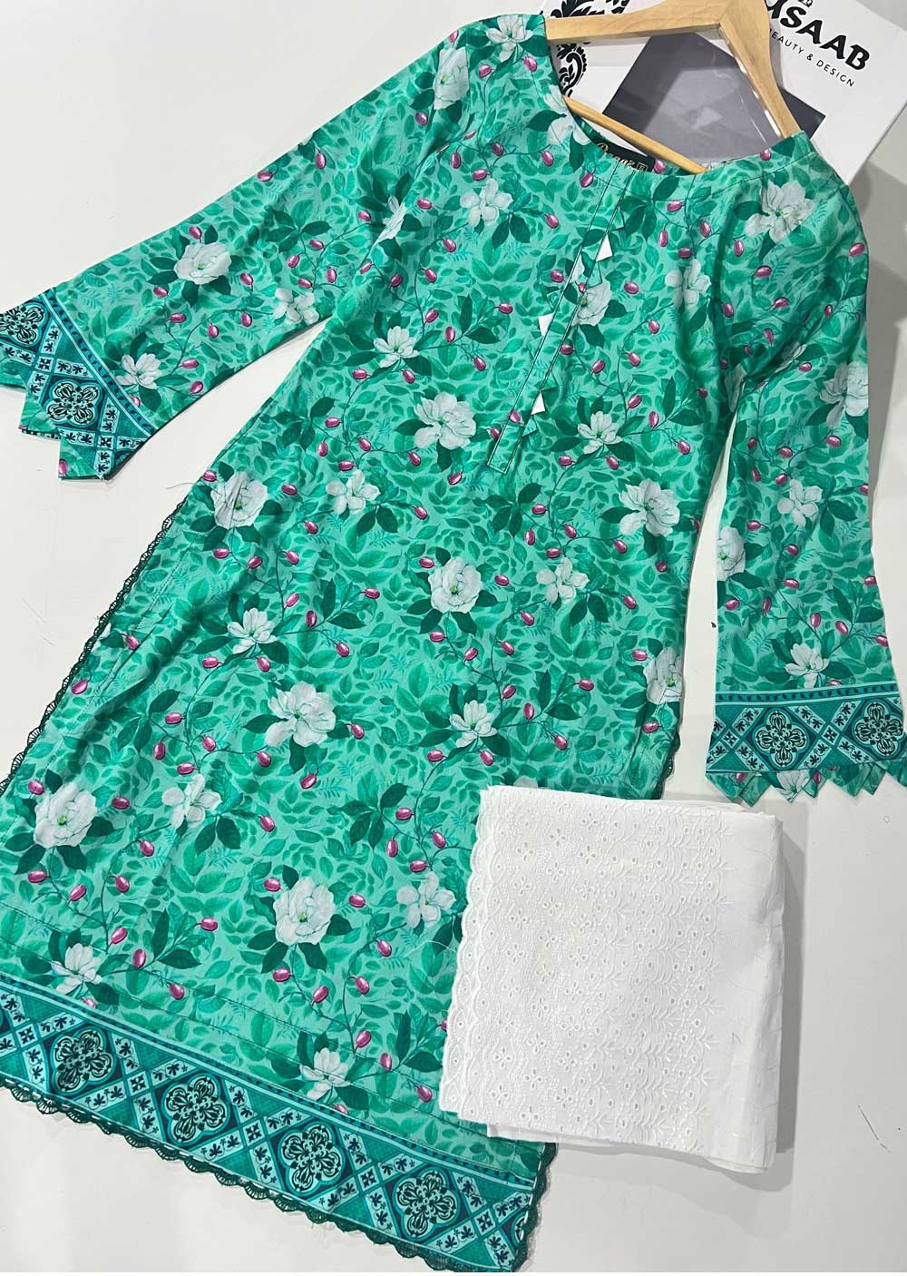 RGZ1310 Readymade Floral Printed Lawn Suit - Memsaab Online