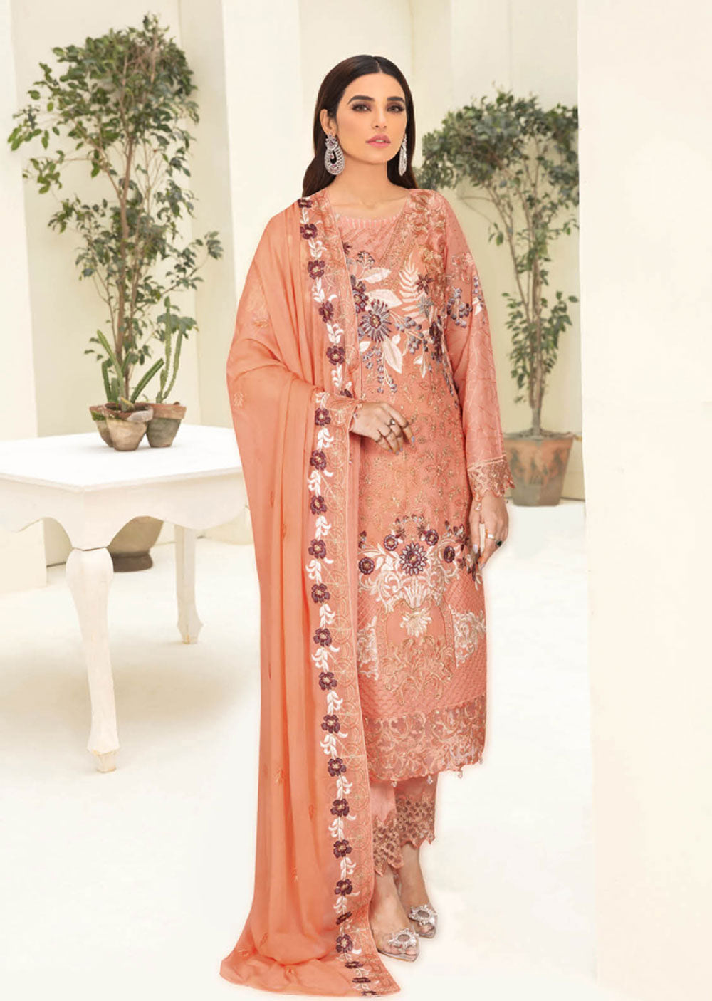 N-1311 - Unstitched - Nayab Weightless Chiffon Collection by Ramsha Vol 03 2023 - Memsaab Online