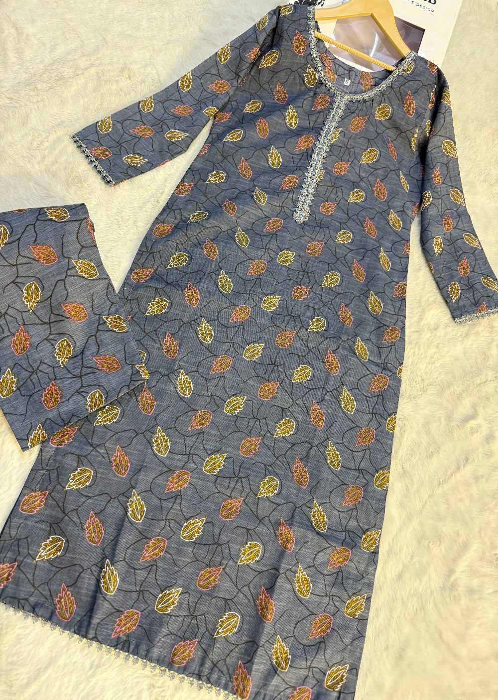 SLMN-32 Readymade Khaddar Co-ord - Memsaab Online