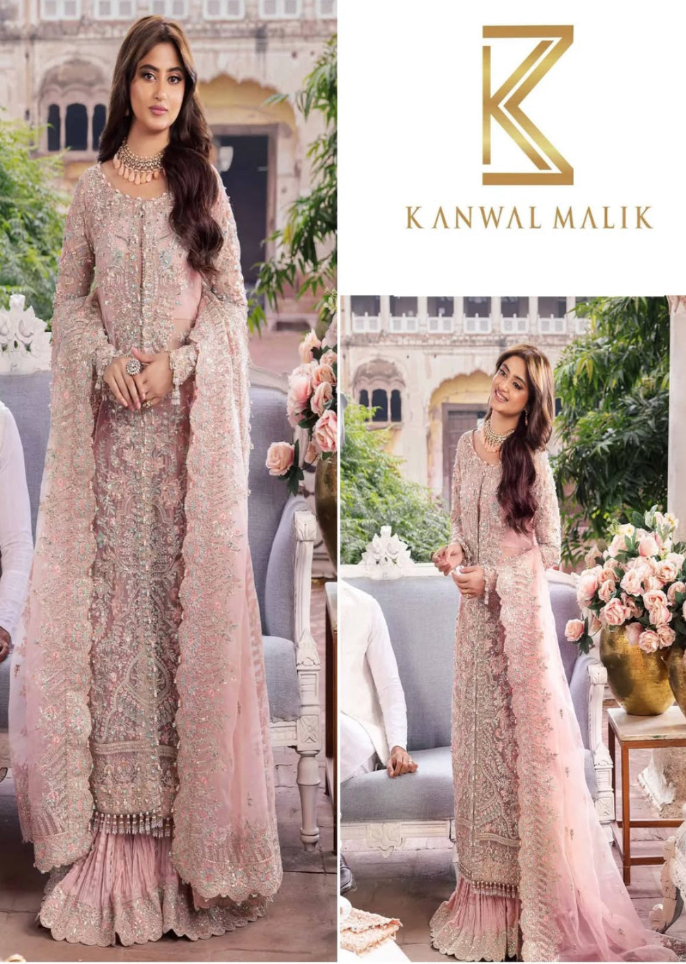 LINA03- Unstitched organza Inspired Outfit - Memsaab Online