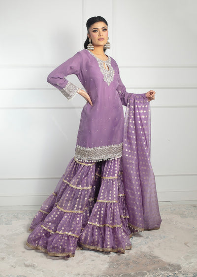 SRB1317 A - Falsa - Lilac- Sehrish.B Designer - Memsaab Online