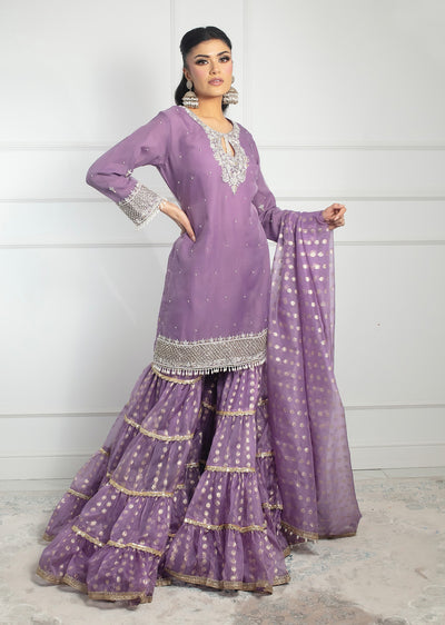 SRB1317 A - Falsa - Lilac- Sehrish.B Designer - Memsaab Online