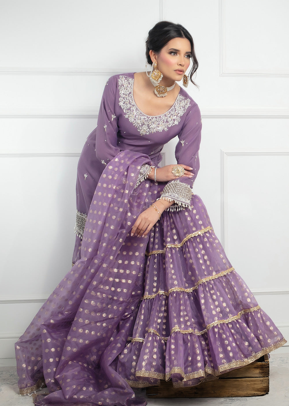 SRB1317 B - Falsa - Lilac- Sehrish.B Designer - Memsaab Online