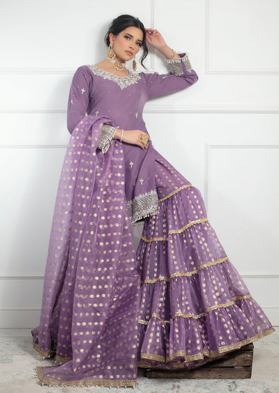 SRB1317 B - Falsa - Lilac- Sehrish.B Designer - Memsaab Online