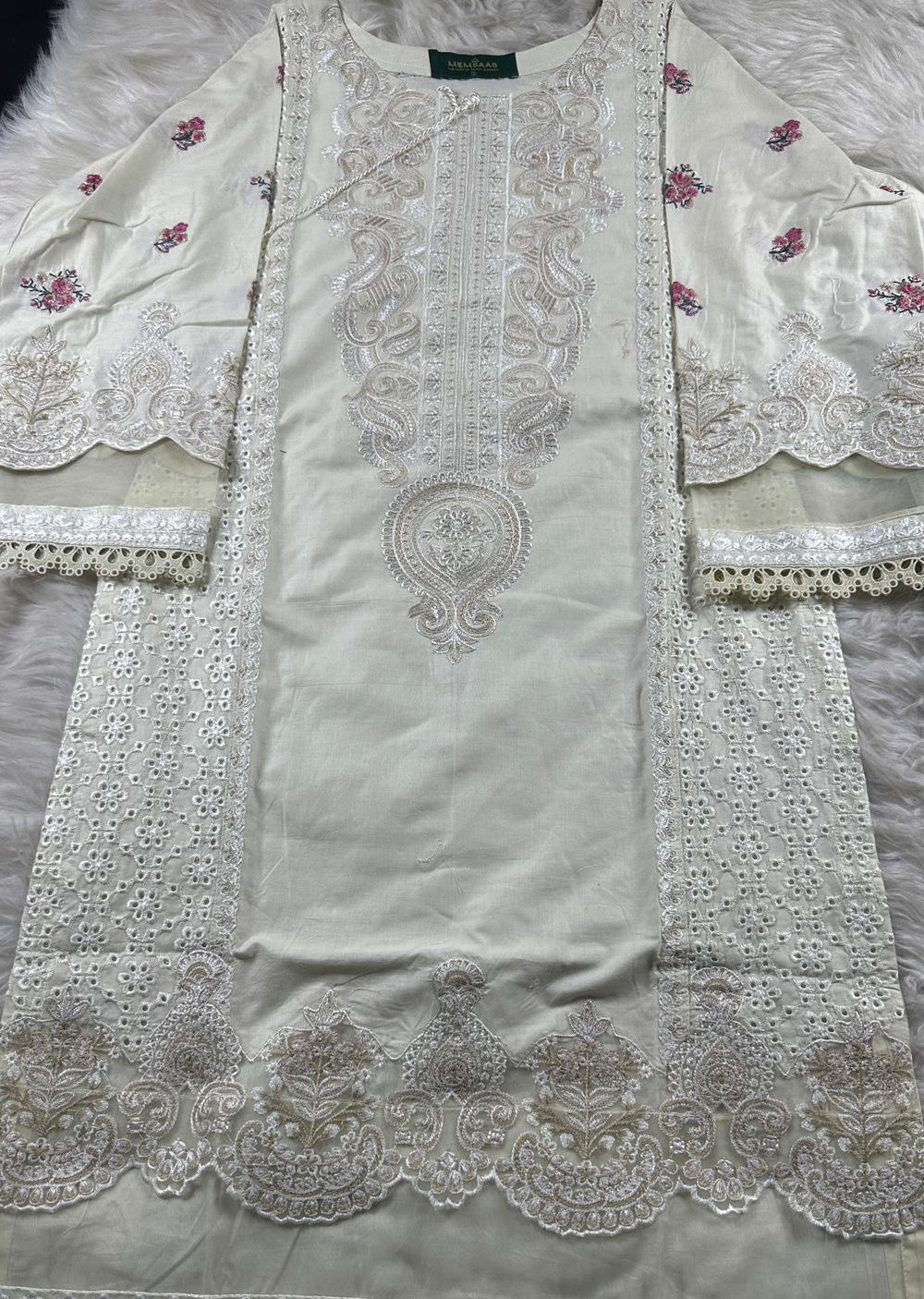 ATR-1136-Cream- Sehrish B Lux Cotton - Memsaab Online