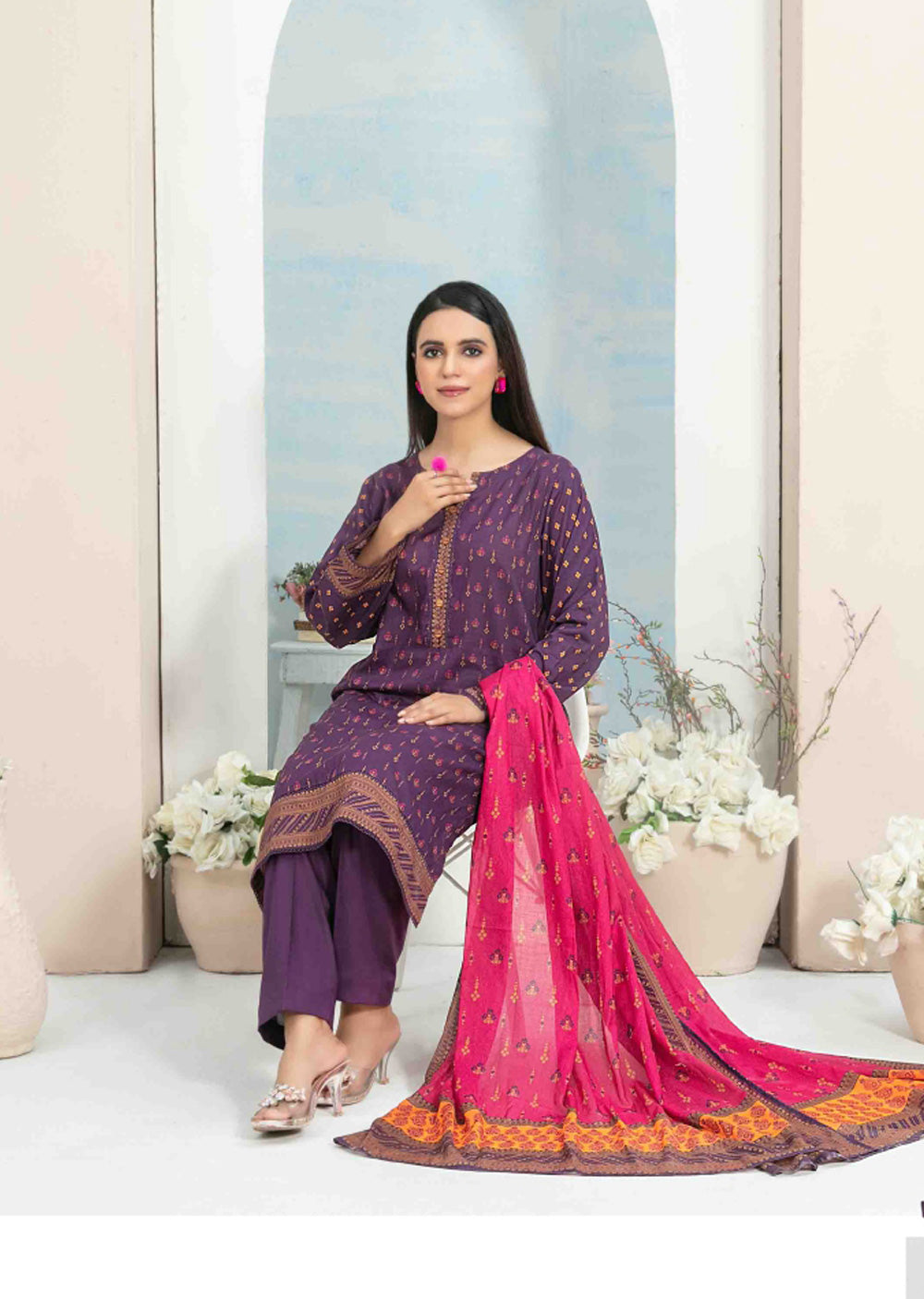 D-3639 Readymade - Hafa Lawn Suit - Memsaab Online