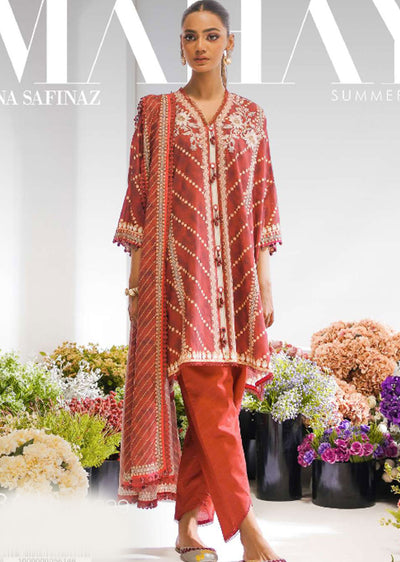 MZN-13-A - Unstitched - Mahay Summer Collection by Sana Safinaz 2023 - Memsaab Online