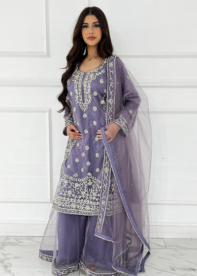 RH2110 ZENA - Lilac Fancy Net Outfit - Memsaab Online