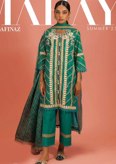 MZN-13-B - Unstitched - Mahay Summer Collection by Sana Safinaz 2023 - Memsaab Online