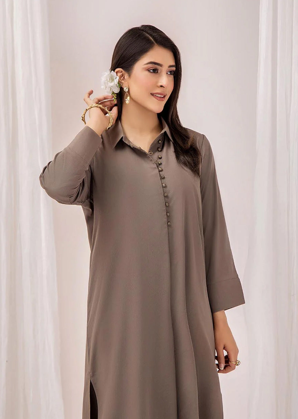 F-139 - Brown - Readymade - Khuda Baksh Ouftit - Memsaab Online