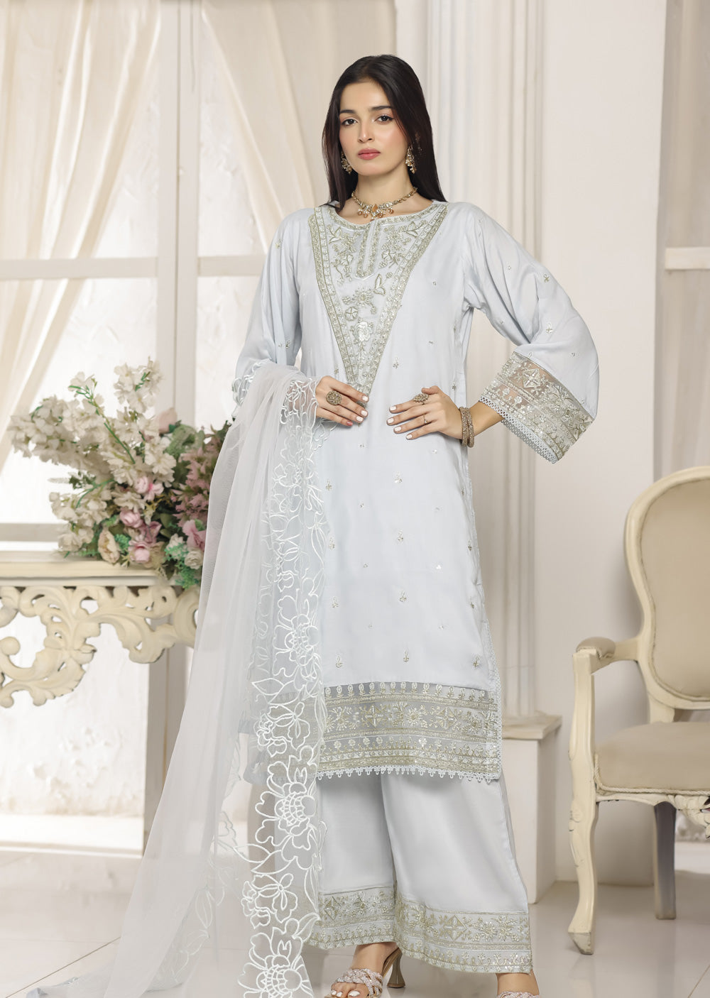 ATR-1167- Readymade Sehrish B Lux Cotton - Memsaab Online