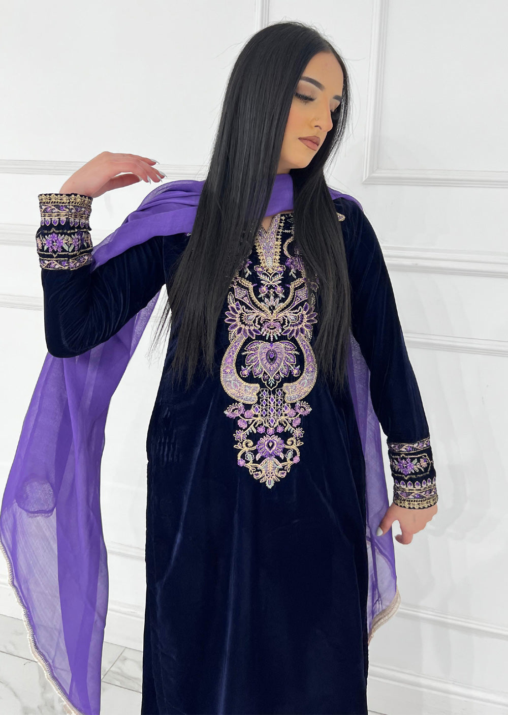 HK289 - Navy - Readymade HK Outfit - Memsaab Online