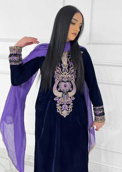 HK289 - Navy - Readymade HK Outfit - Memsaab Online