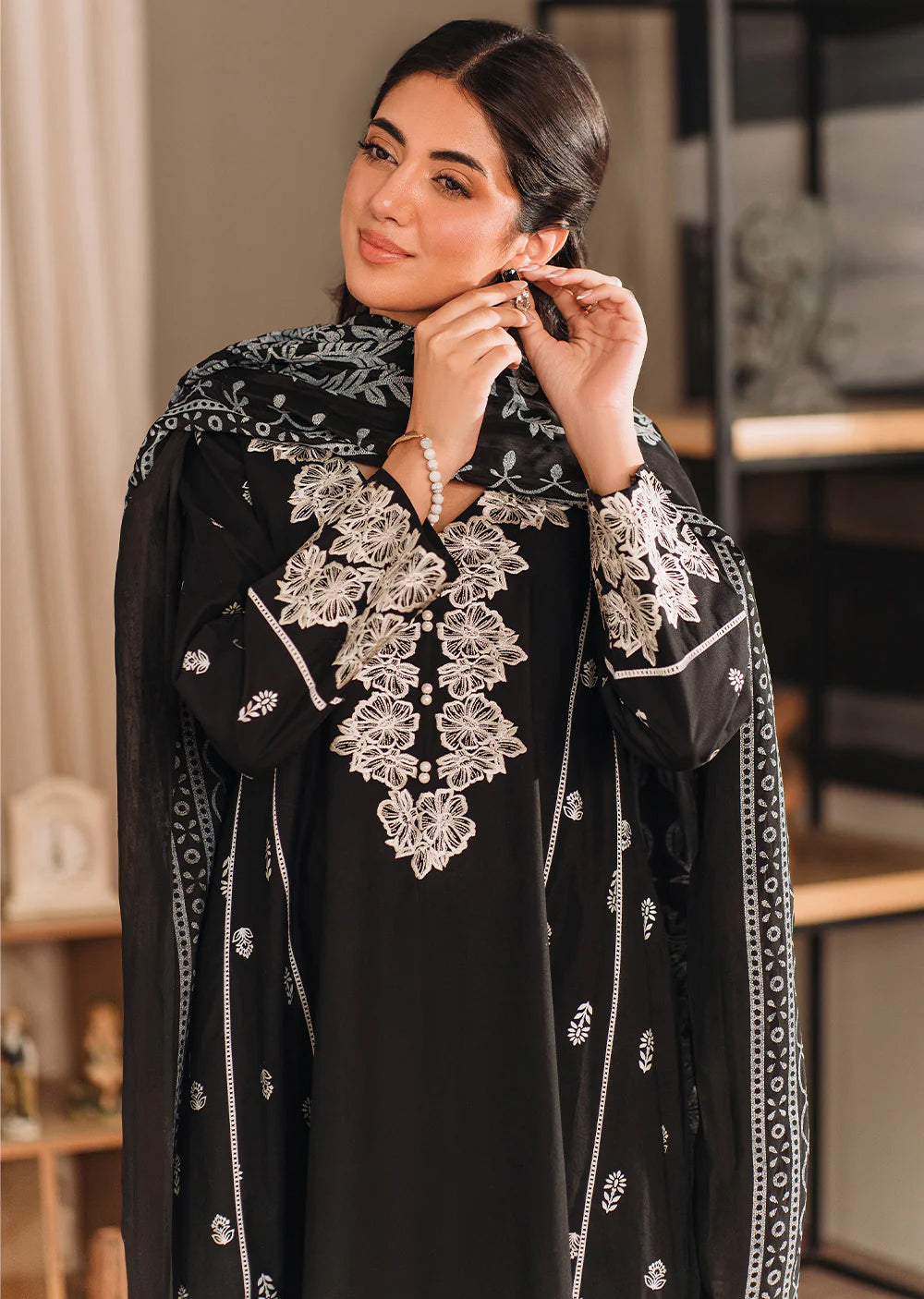 RIVERIA- Readymade 3 Piece Cotton Suit - Memsaab Online