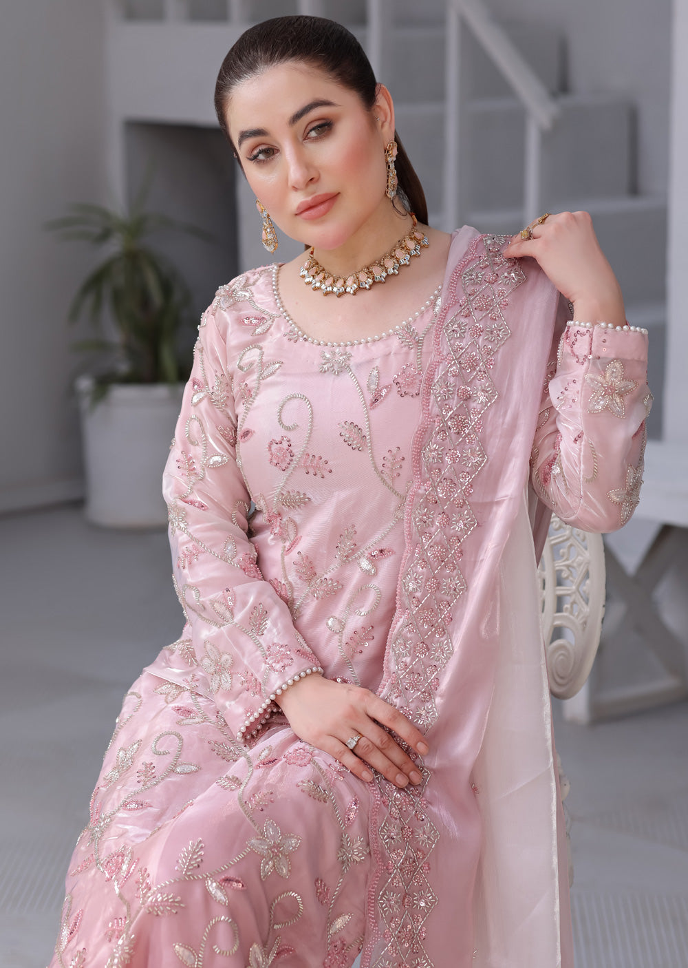 ASBC04 Silk Cutdana Outfit - Memsaab Online