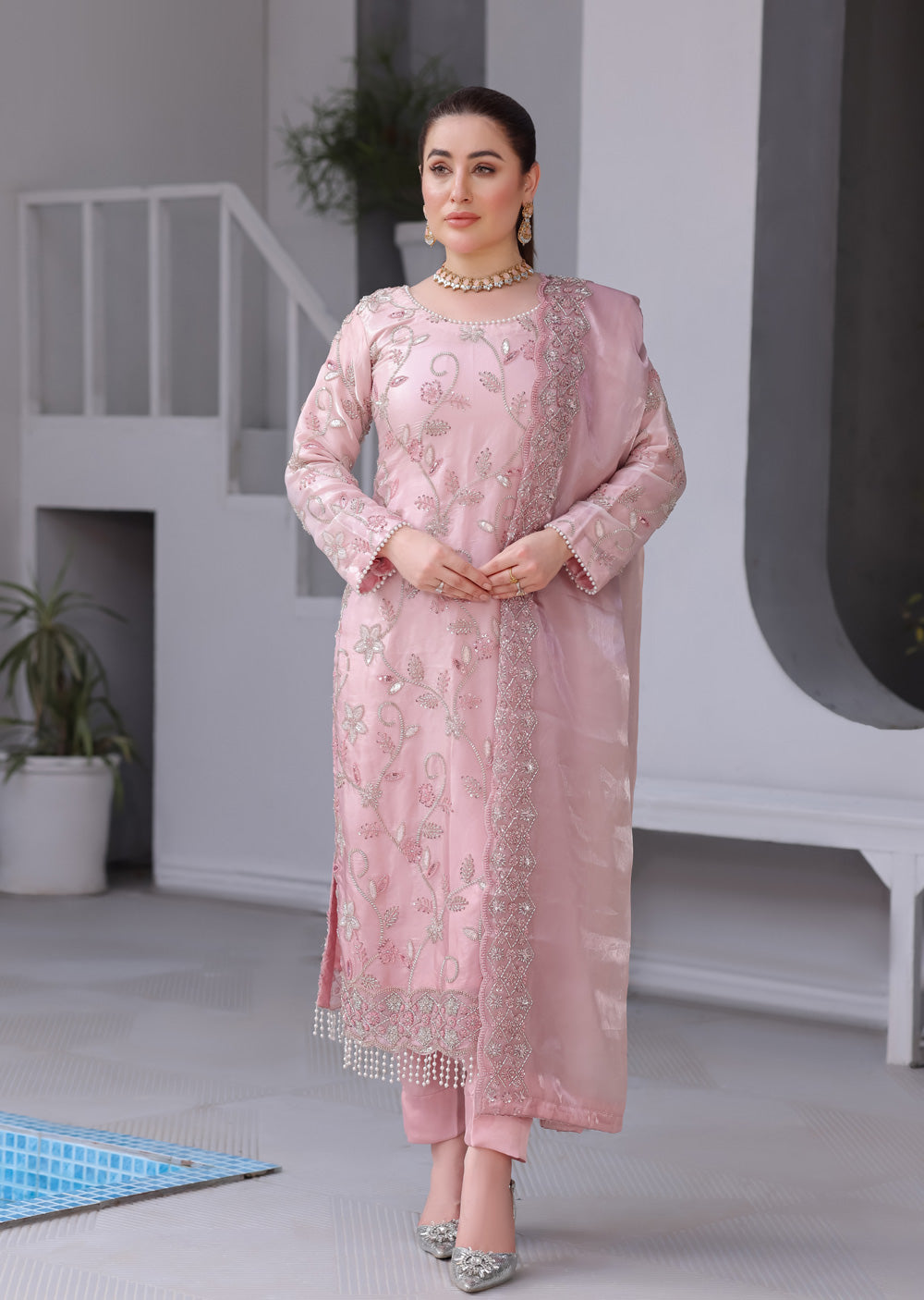 ASBC04 Silk Cutdana Outfit - Memsaab Online