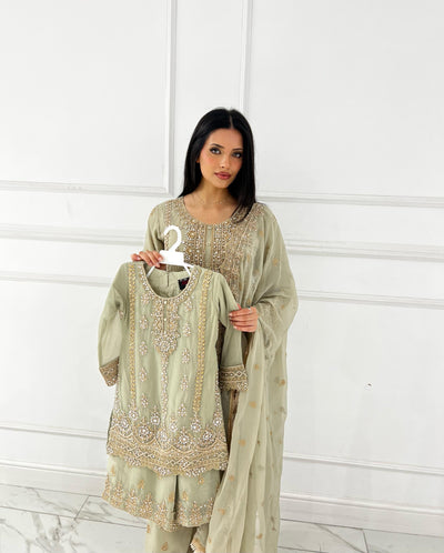 Shaz1801 - Readymade - Chiffon - Mummy n Me Outfit - Memsaab Online