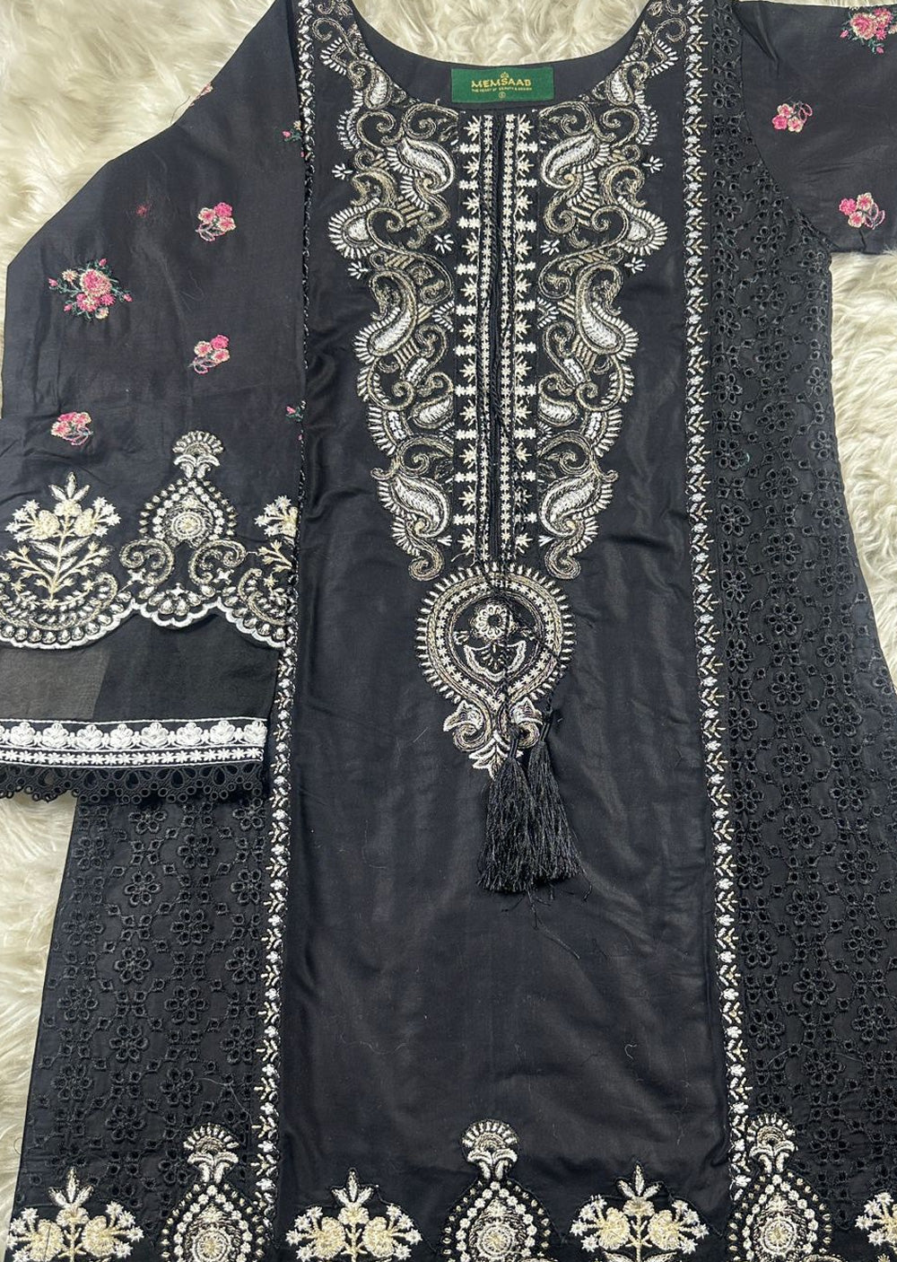 ATR-1136-Black- Sehrish B Lux Cotton - Memsaab Online