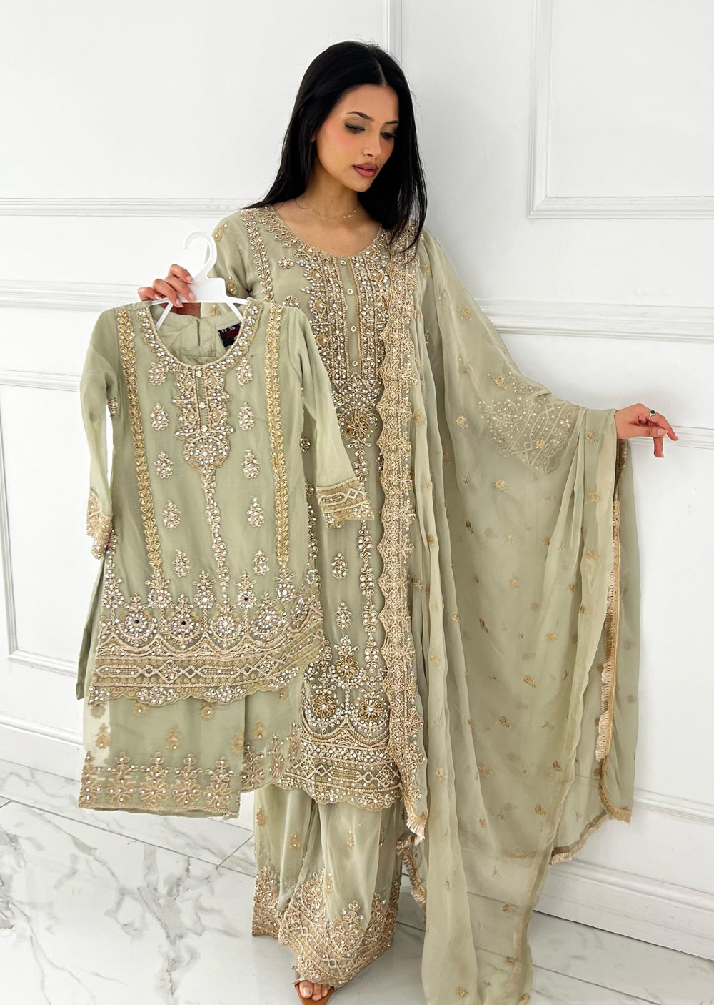 Shaz1801 - Readymade - Chiffon - Mummy n Me Outfit - Memsaab Online