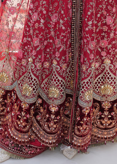 SAJN-06 - Red - Readymade - Sajni Organza Net Collection 2025 - Memsaab Online