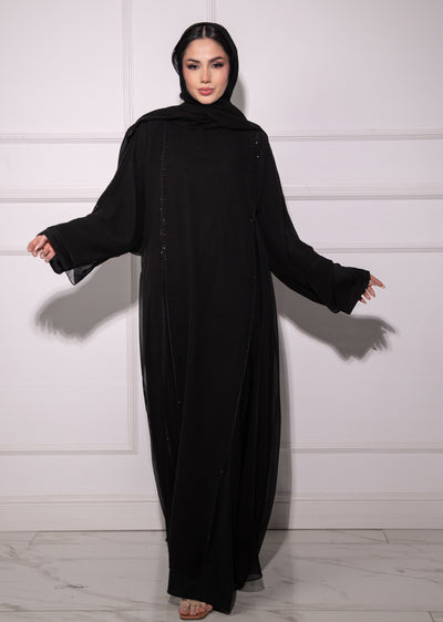 DSL-209 Ameena - Black Abaya - Memsaab Online