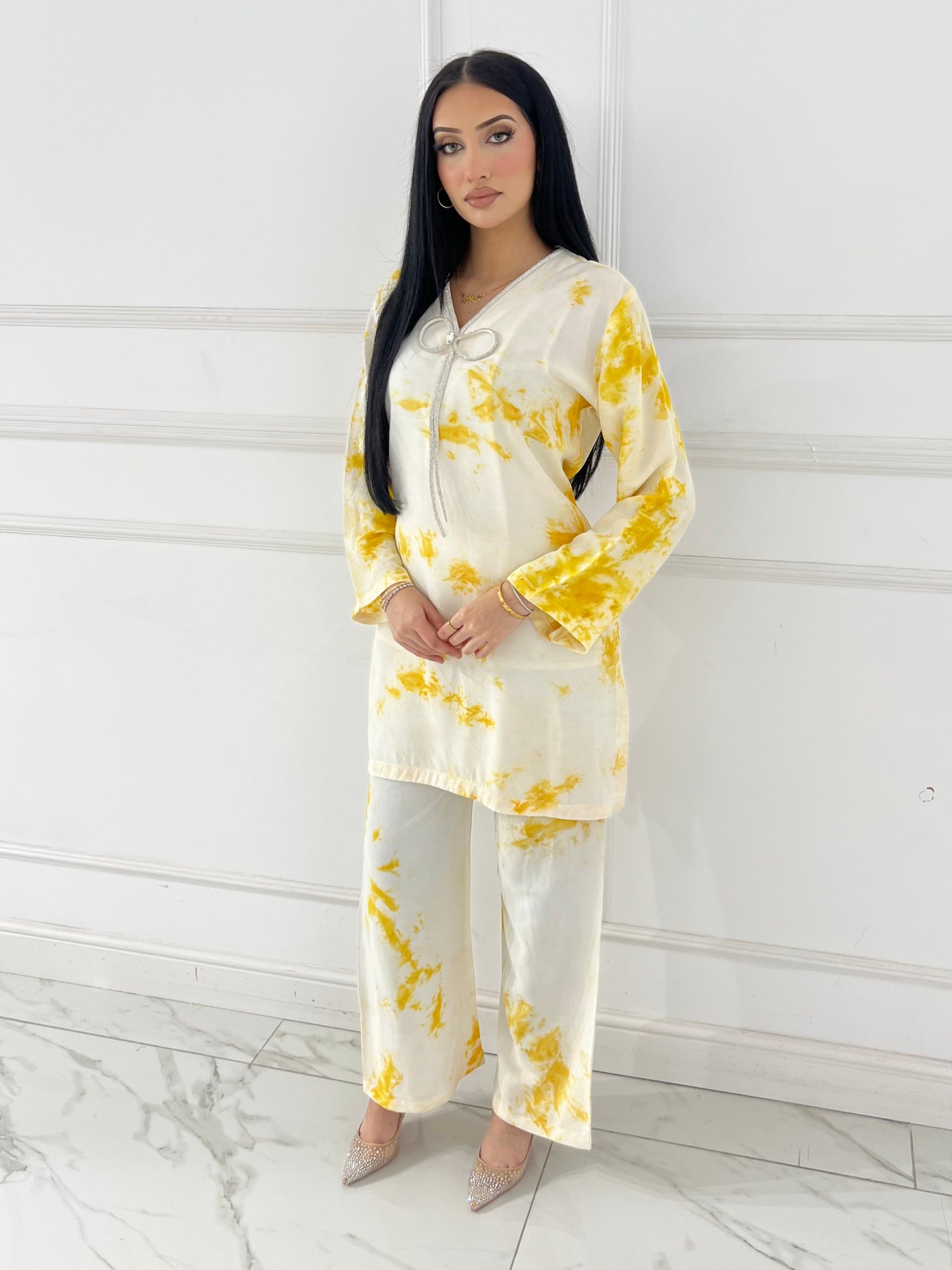 RBY-137- Tye & Dye Crepe 2 Piece Co-ord - Memsaab Online