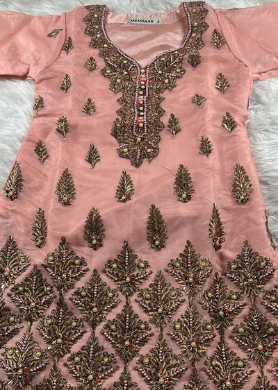 UMR907 - Peach - Readymade - Memsaab Formal Suit - Memsaab Online