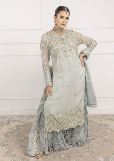 SRB1212 - Saboor - Grey Sehrish.B Designer - Memsaab Online