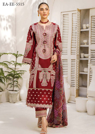 EA-EE-5515-R - Readymade - Embroidered Lawn Collection 2024 - Memsaab Online