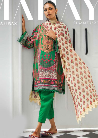 MZN-15-B - Unstitched - Mahay Summer Collection by Sana Safinaz 2023 - Memsaab Online